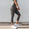 GYMESKO SEAMLESS ENERGY HIGH WAISTED LEGGINGS-Grey-L- Leggings and Bottoms Sportwear ActiveWear for Womens who love fitness, gym, workout, yoga and other sports