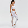 GYMESKO MARBLE SPORTS SUIT-GYMESKO-White-S- Leggings and Bottoms Sportwear ActiveWear for Womens who love fitness, gym, workout, yoga and other sports